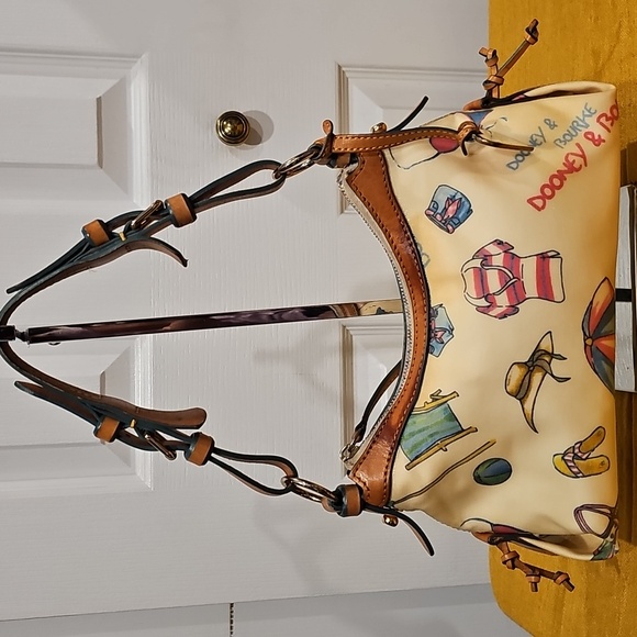 Dooney & Bourke Handbags - Dooney & Bourke Miami Beach Mini East West Slouch Shoulder Bag Rare EUC